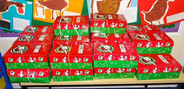 Pre-Prep donate for Operation Christmas Child